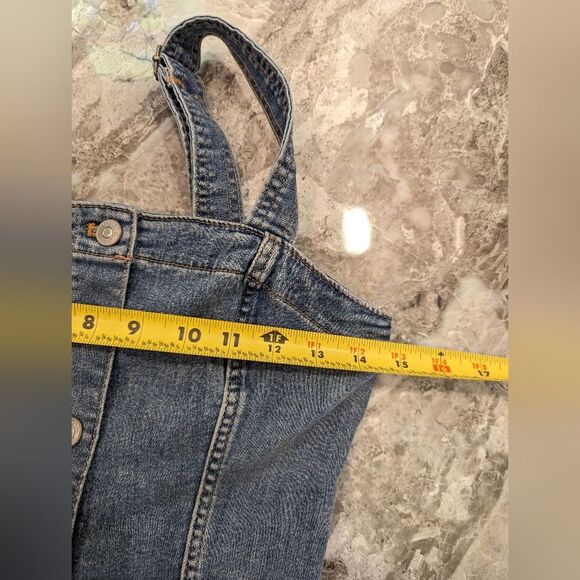H&M Divided Women’s Denim jean Mini Button Down adjustable strap stretch Size 2 - Picture 10 of 10
